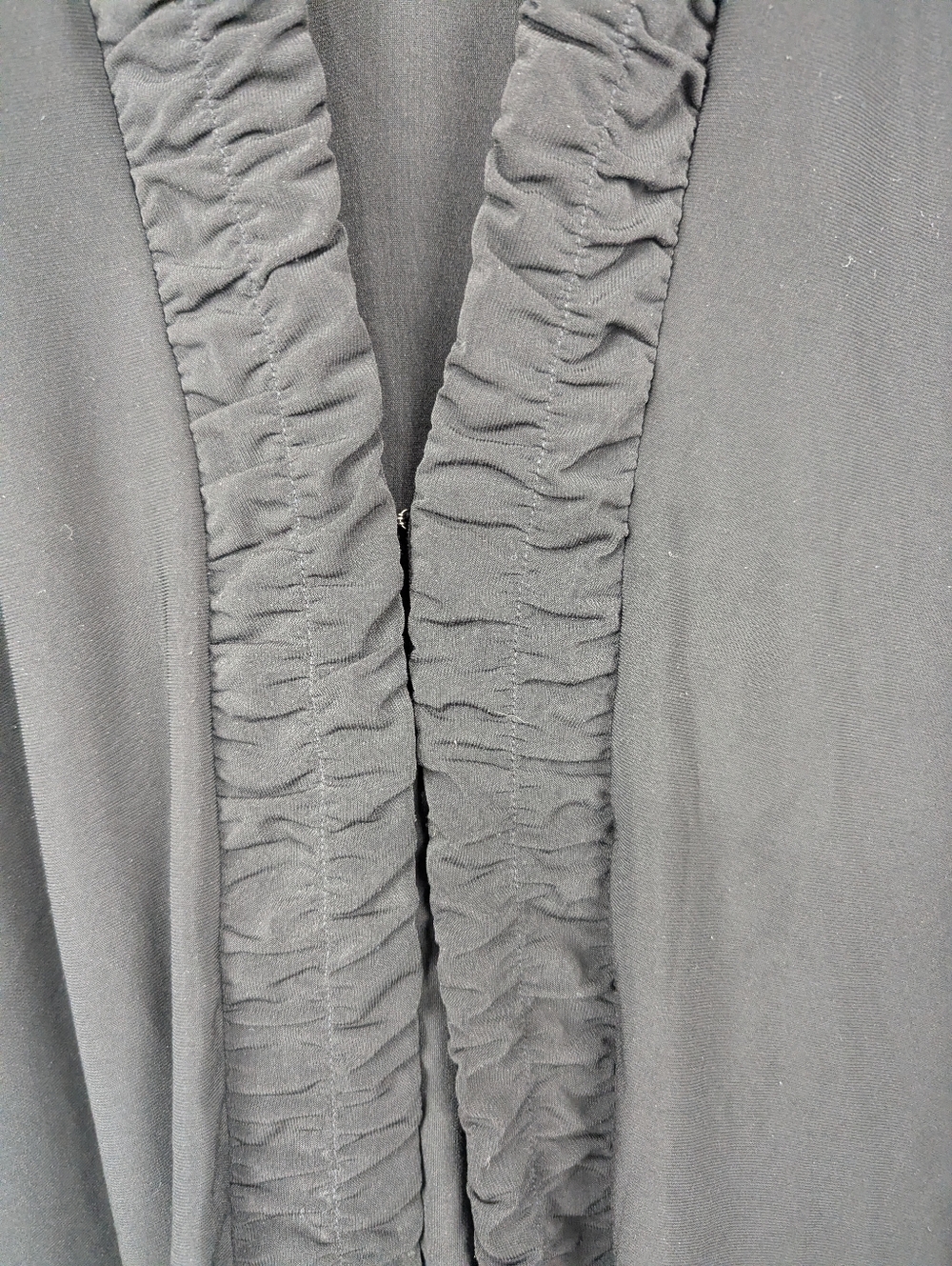 Travel by Tribal Black Ruffled Open Front Cardigan Jacket XXL - Picture 3 of 9